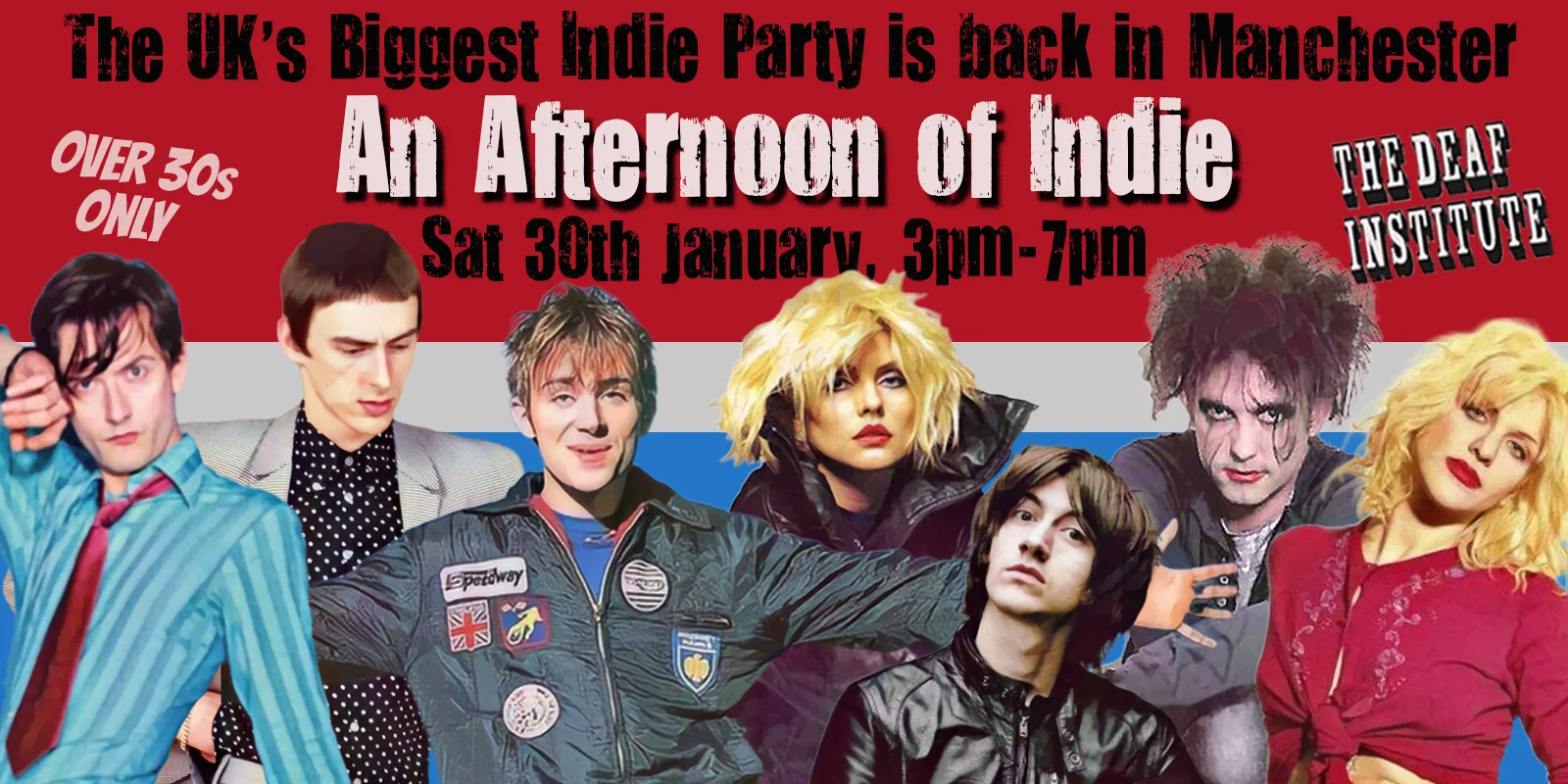 MANCHESTER: An Afternoon of indie - Over 30s: 3pm-7pm, 30th January