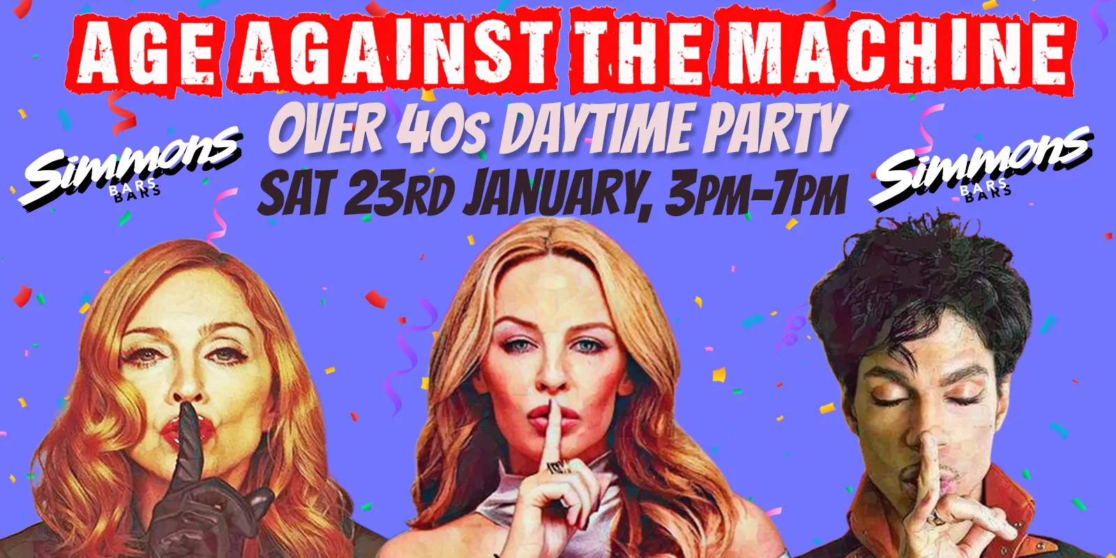 LONDON: Age Against The Machine - Daytime Party *Over 40s Only*, 3pm-7pm, 23rd January