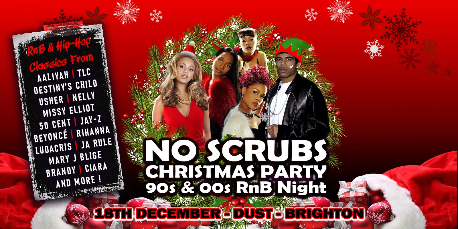 No Scrubs: 90s & 00s R&B Xmas Party (Brighton)