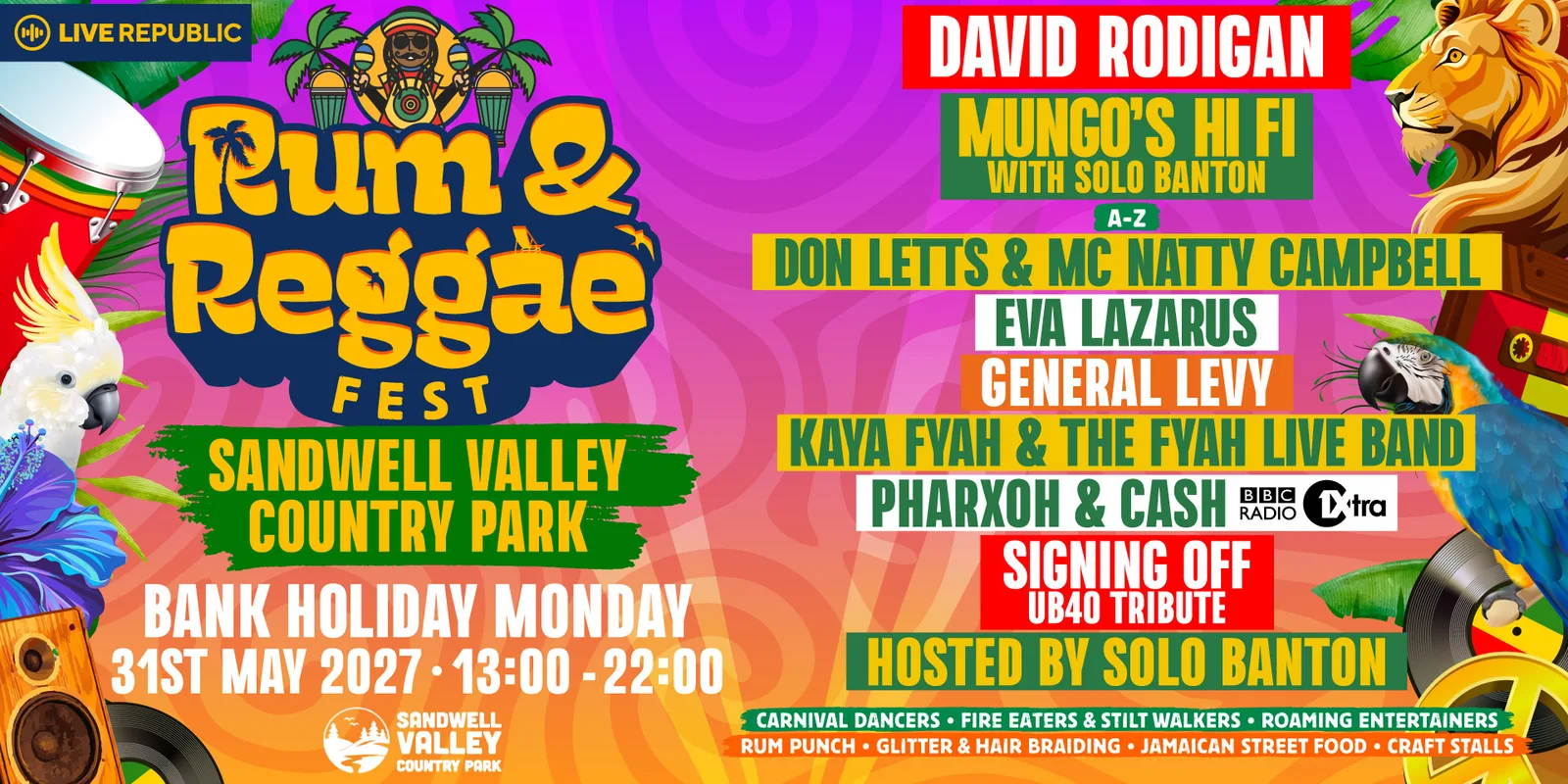 Rum&Reggae Fest | Sandwell Valley Country Park, Birmingham