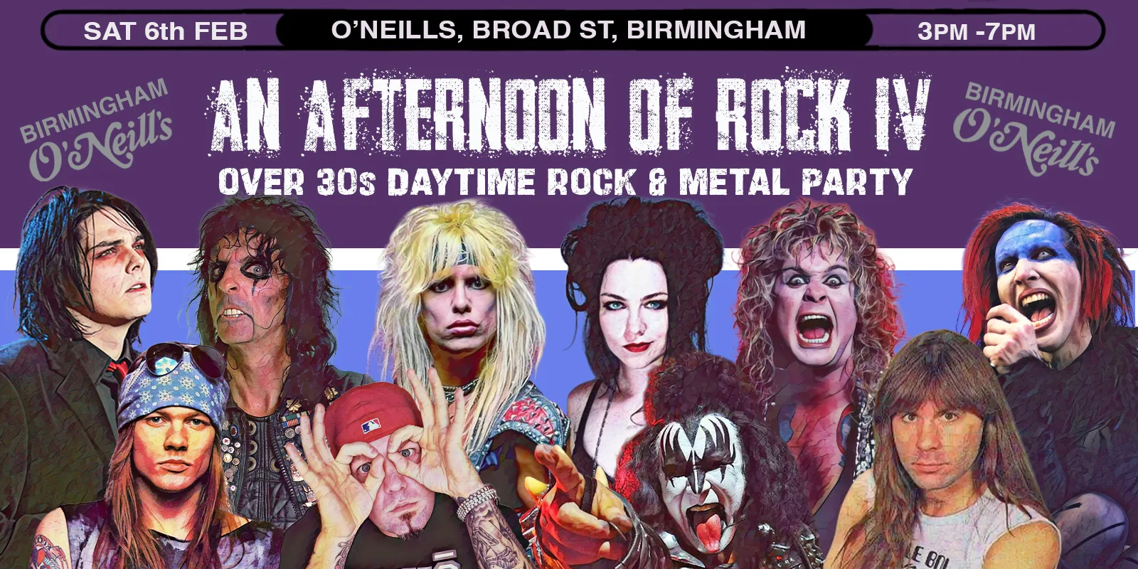 BIRMINGHAM An Afternoon of Rock IV - Rock/Metal for the over 30s: 3pm-7pm, 6th February