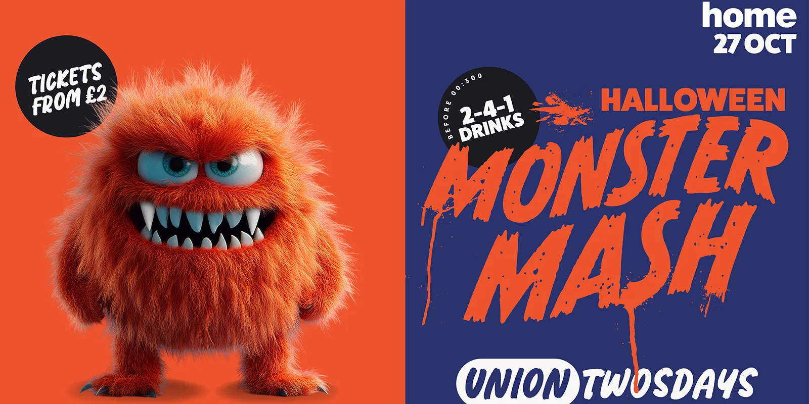 UNION TWOSDAYS - MONSTER MASH 🎃👻