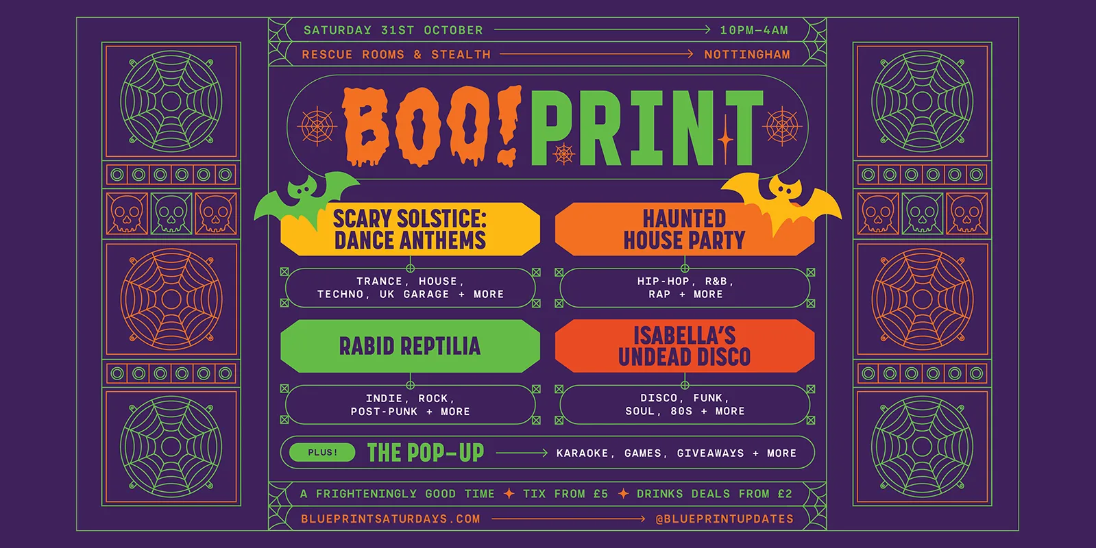 BOO!PRINT: Halloween / Five Stages ~ Two Clubs ~ One Party