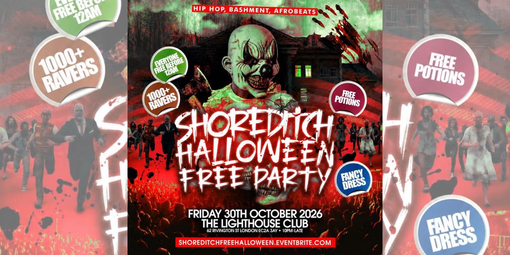 Shoreditch Halloween Free Party- Everyone Free Before 12AM