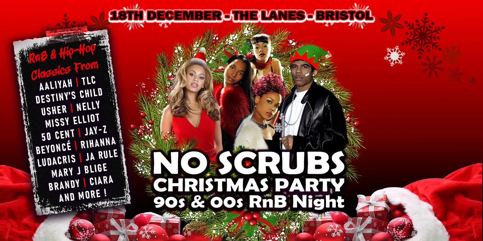 No Scrubs: 90s & 00s R&B Xmas Party (Bristol)