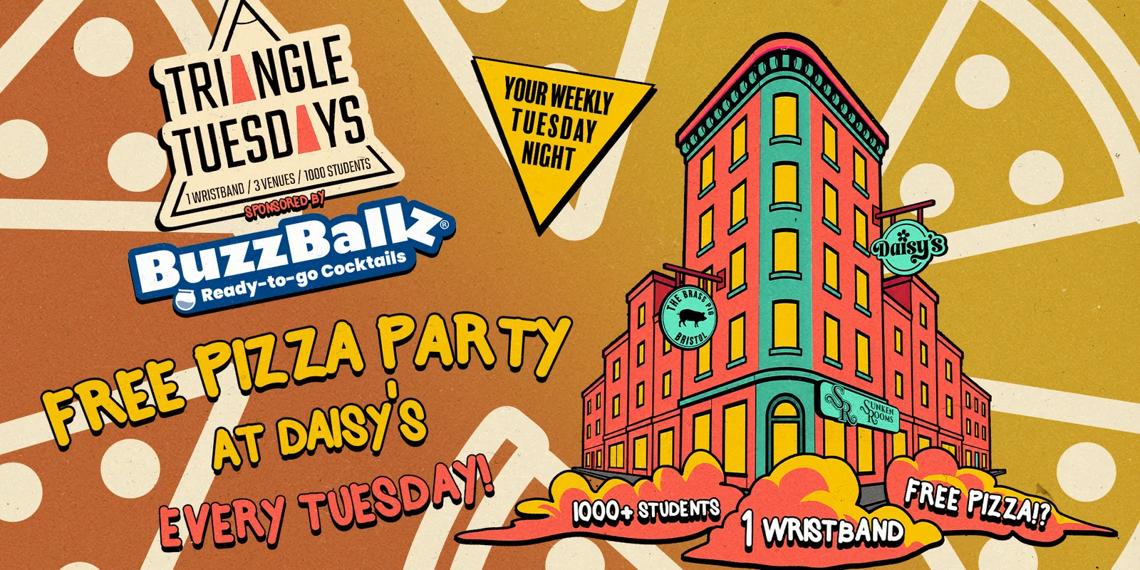 Free Pizza Party @ Daisy's - Triangle Tuesdays