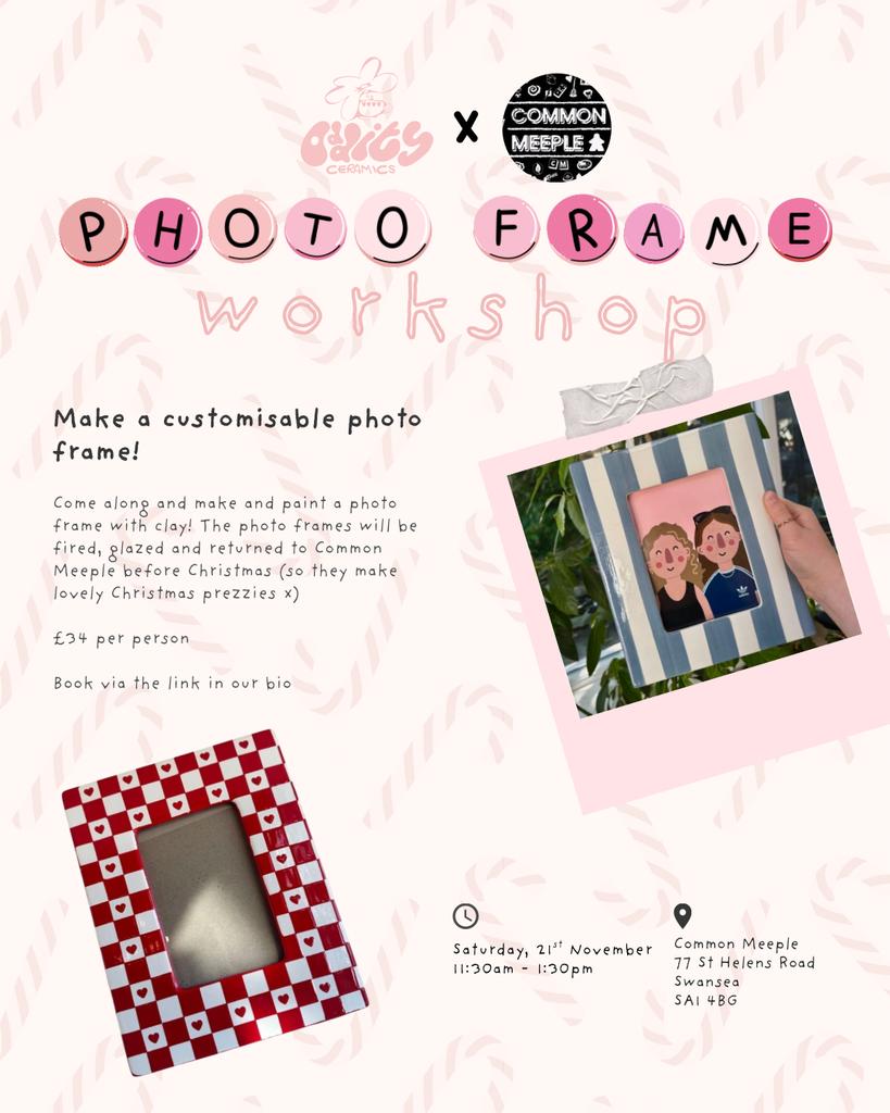 Ceramic Photo Frames Pottery Workshop @ Common Meeple