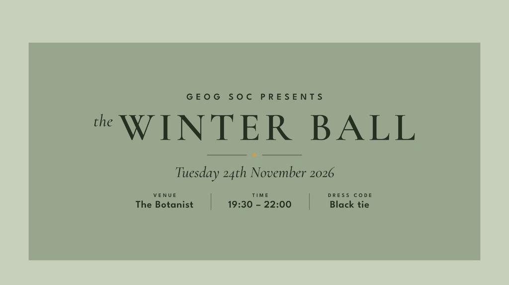 Geogsoc Christmas Ball