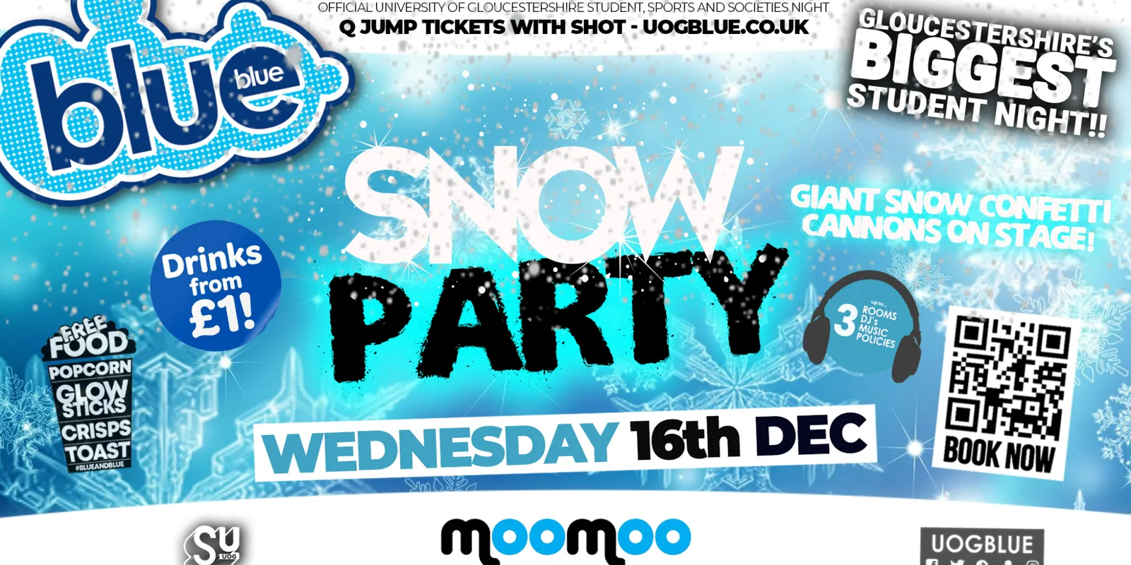 Blue & Blue  | ❄️❄️ SNOW CONFETTI PARTY!! ❄️❄️ GLOUCESTERSHIRE'S BIGGEST STUDENT NIGHT 💙 £1 Drinks All Night