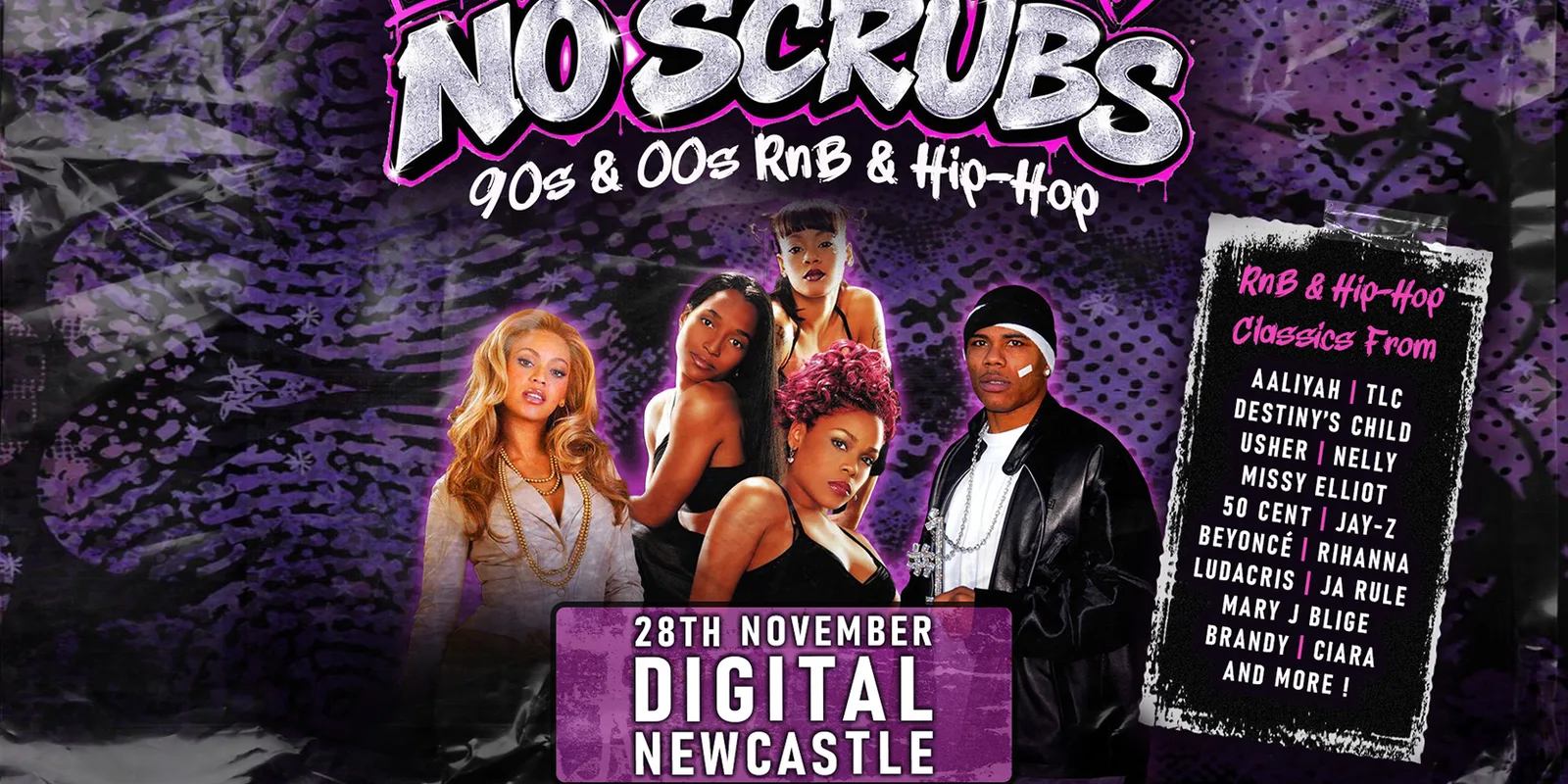 No Scrubs: 90s & 00s RnB & Hip-Hop Night (Newcastle)