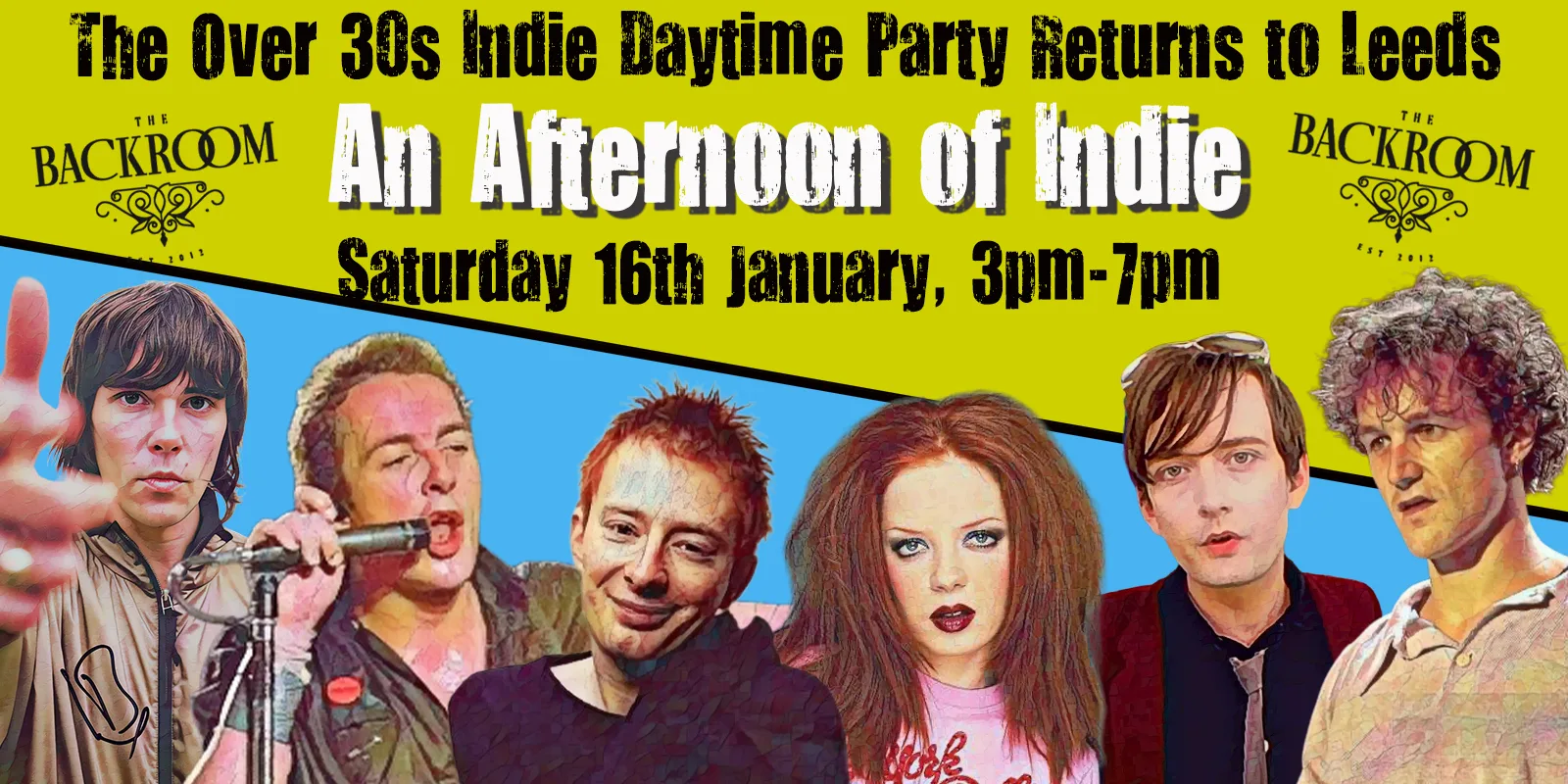 LEEDS: An Afternoon of indie - Indie for the over 30s, 16th January, 3pm-7pm