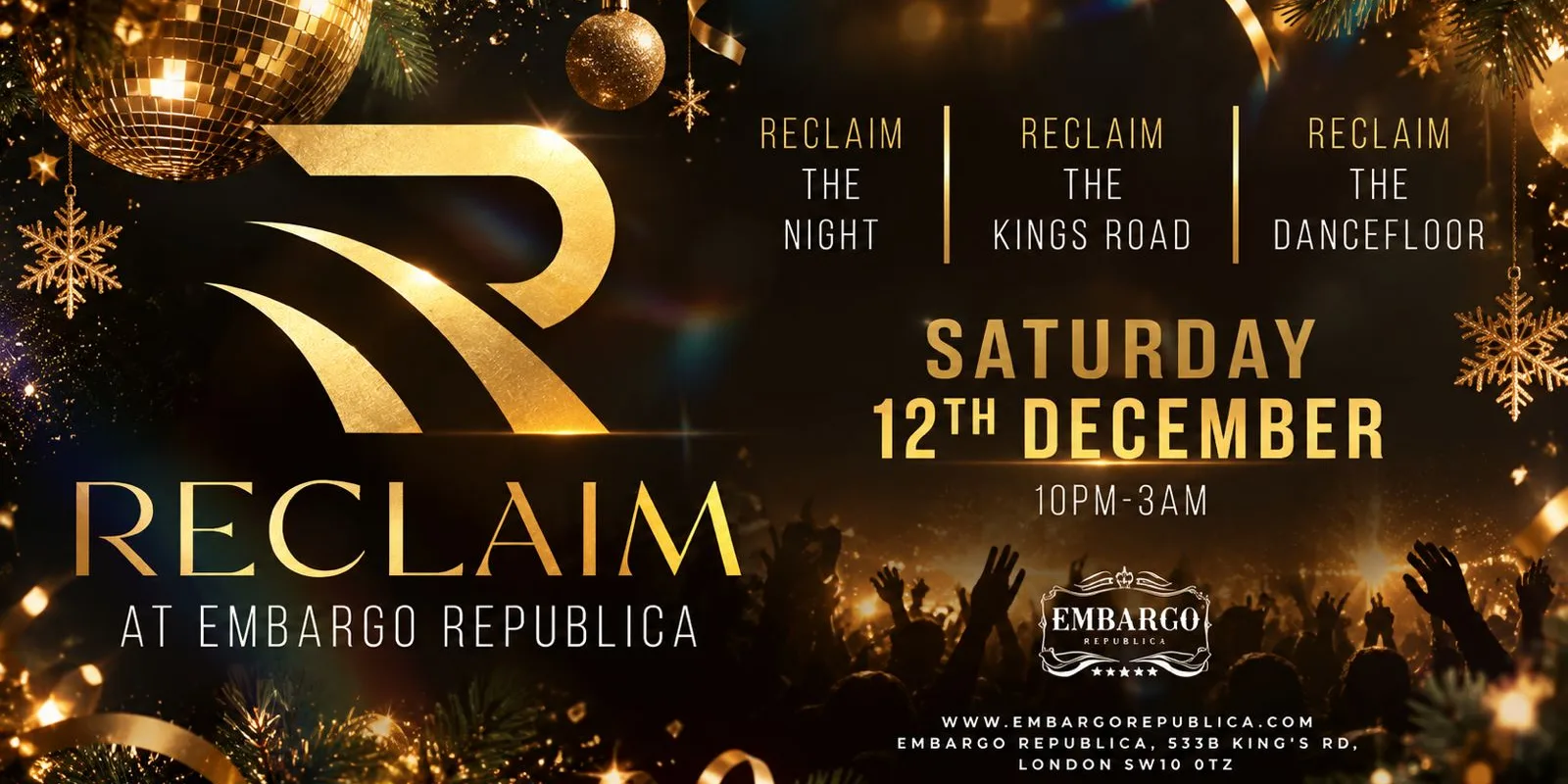 Reclaim - Every Saturday (18+)