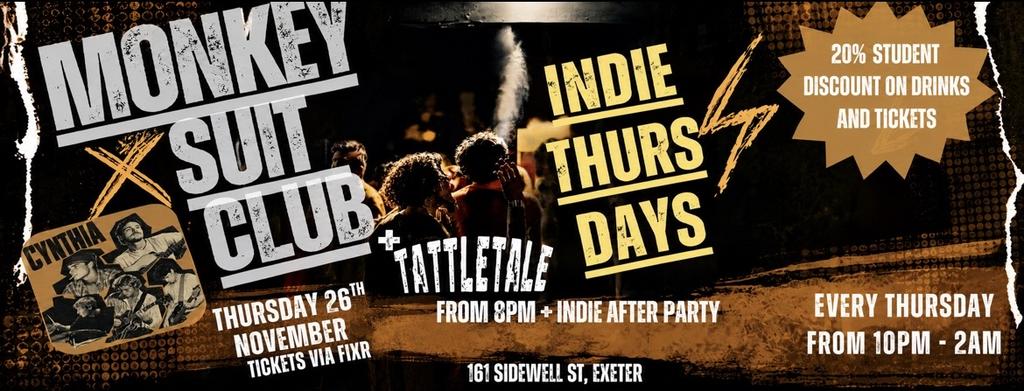 Indie Thursdays with - Cynthia +Tattletale and Indie after party!