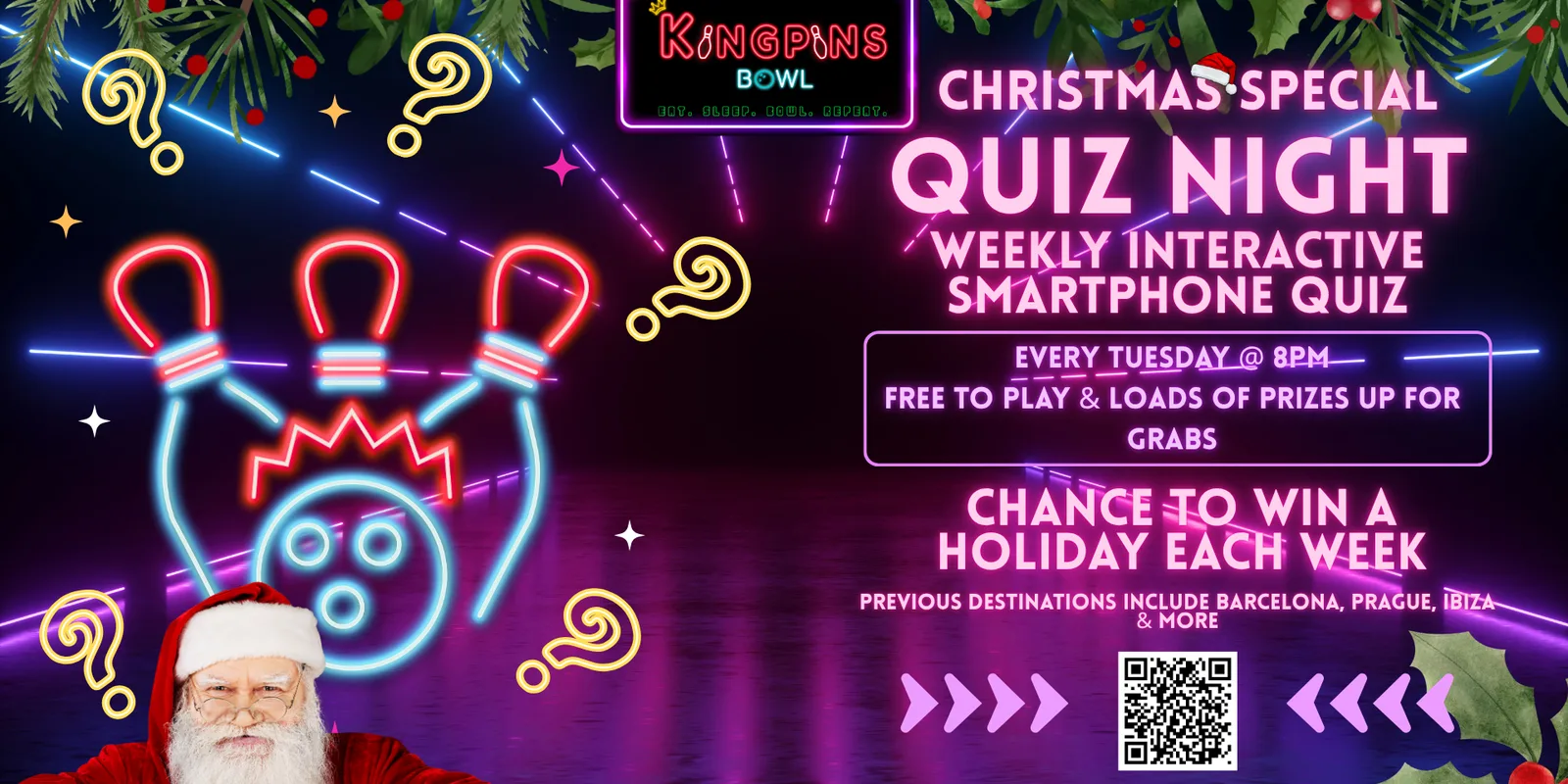 Weekly iQUIZ @ Kingpins - Tuesday 22nd December - Christmas Special