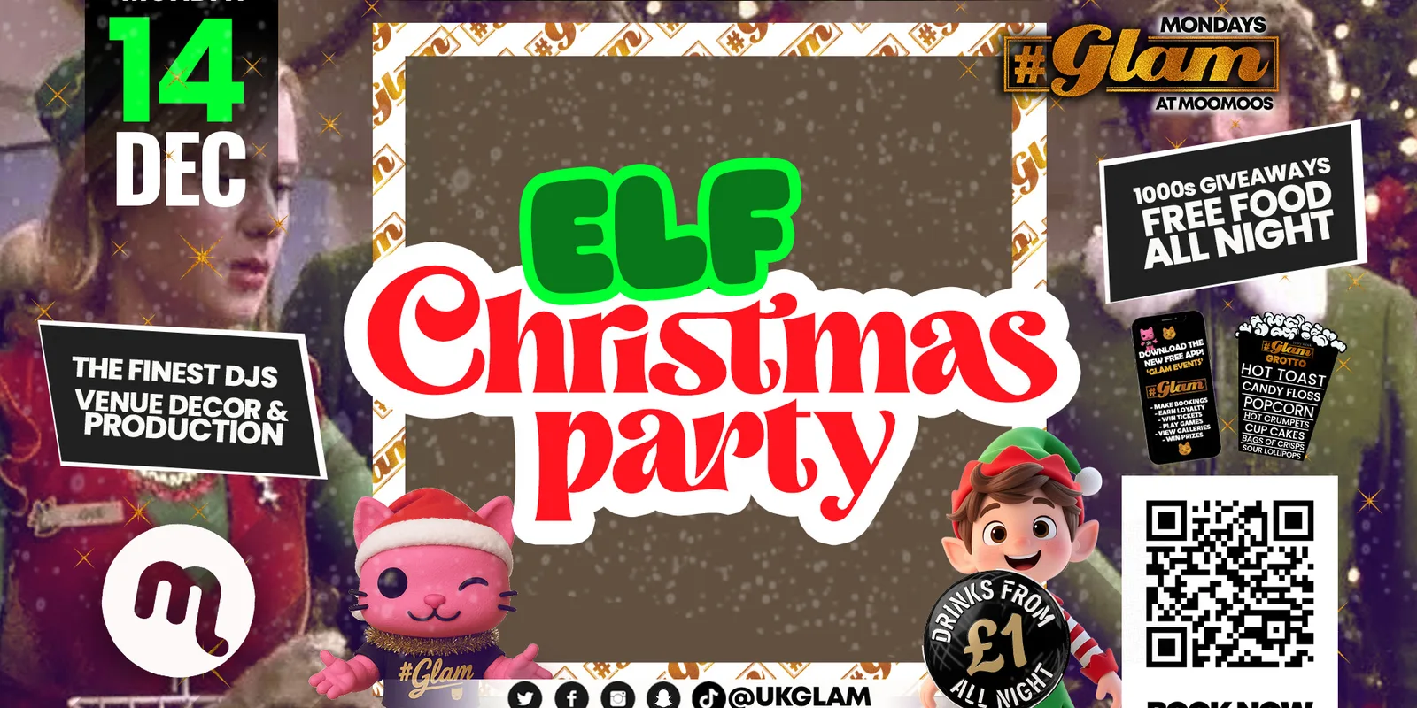 Glam Cheltenham - ELF CHRISTMAS PARTY! π§π»π§πΎββοΈ Β£1 Drinks AL NIGHT! β€οΈβπ₯
