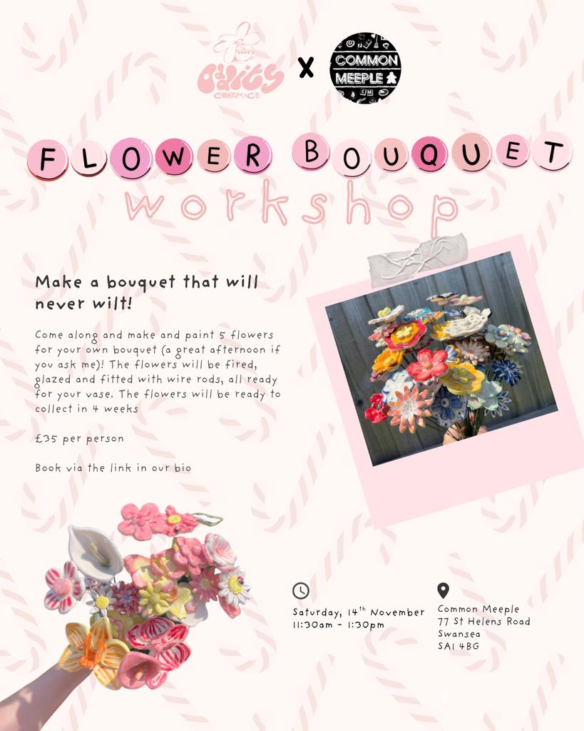 Ceramic Flowers Pottery Workshops @ Common Meeple
