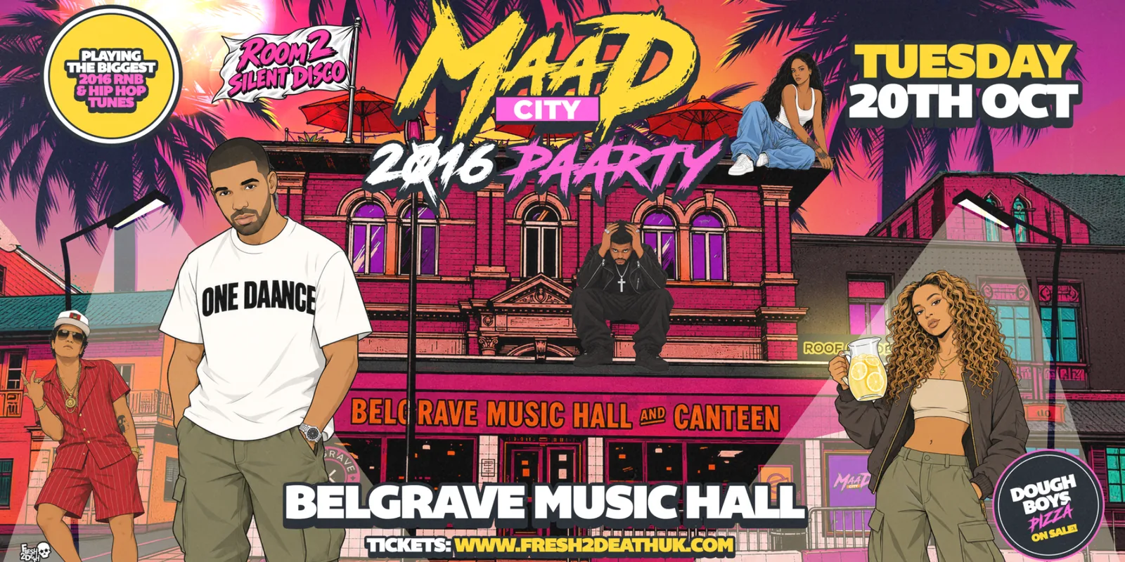 MAAD CITY 2016 Paarty w/ Room 2 Silent Disco at Belgrave - Tues 20th Oct