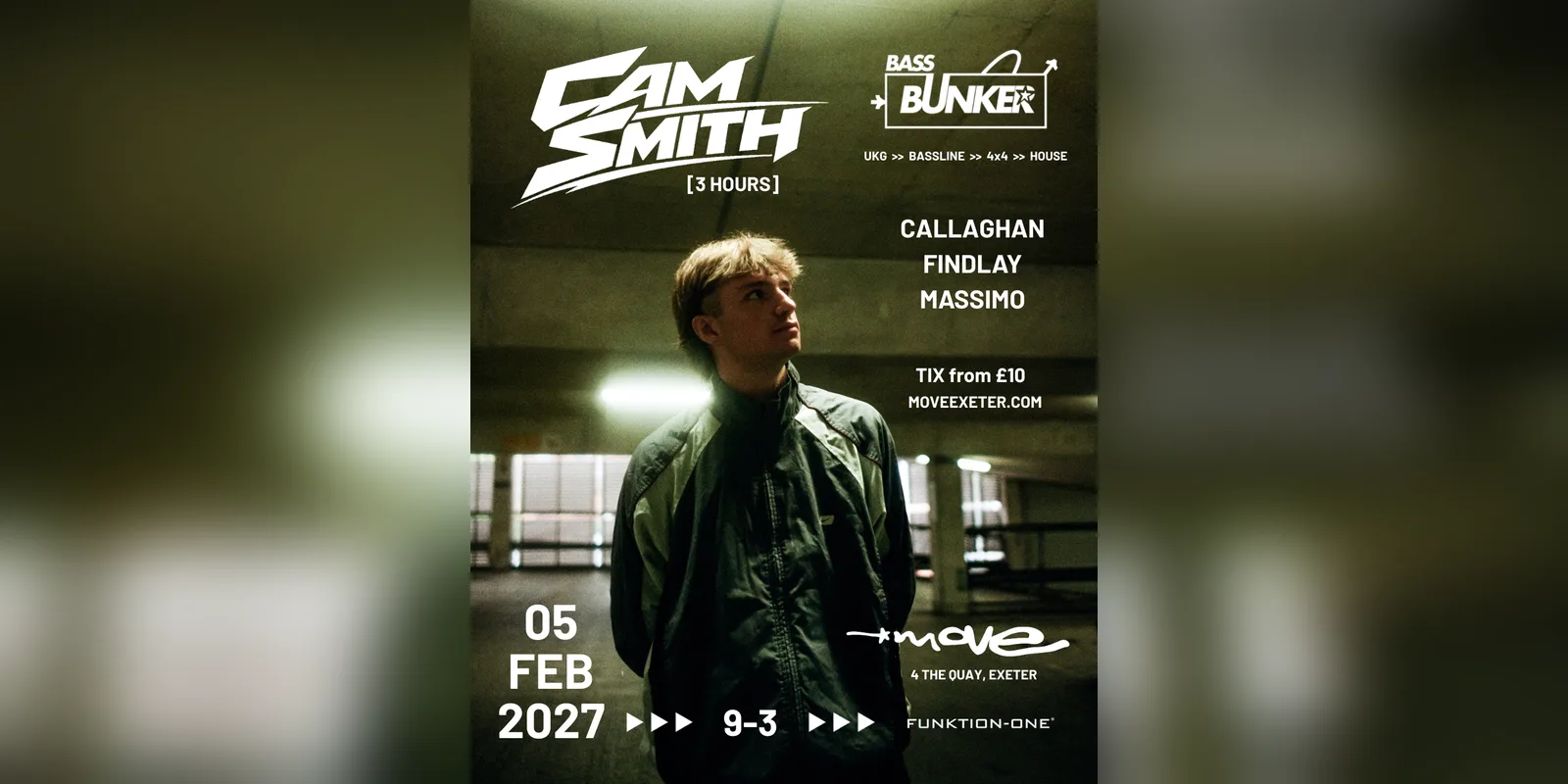 Bass Bunker | CAM SMITH (3hrs) | 05.02.27 | Move Exeter