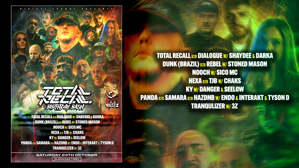 Violate Soundz presents: Total Recall’s Birthday Bash