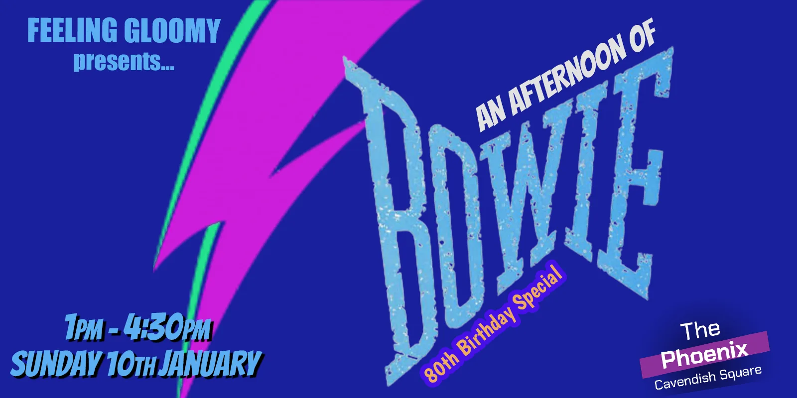 An Afternoon of David Bowie - Sun 10th January, 1pm-4:30pm