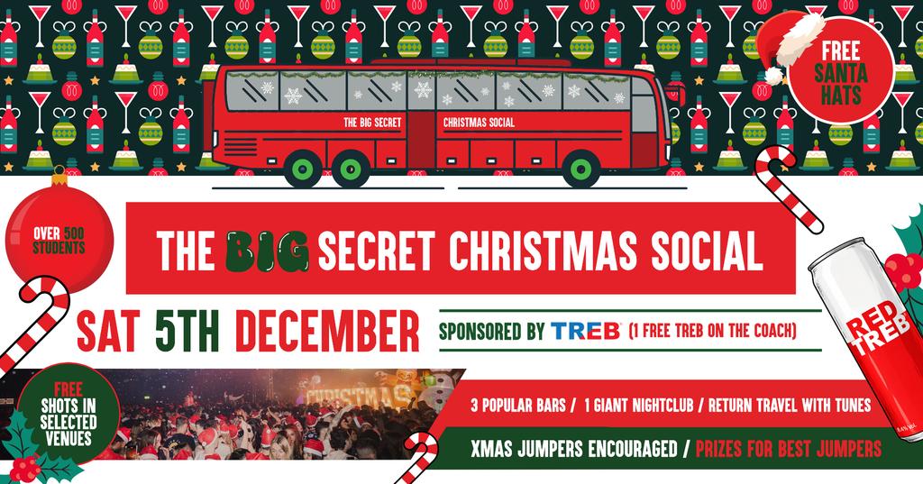 THE BIG SECRET CHRISTMAS SOCIAL to an Unknown City, Saturday 5th December