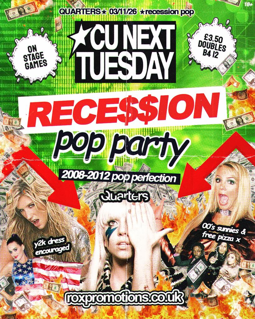 CU NEXT TUESDAY | RECESSION POP PARTY | 03/11/2026