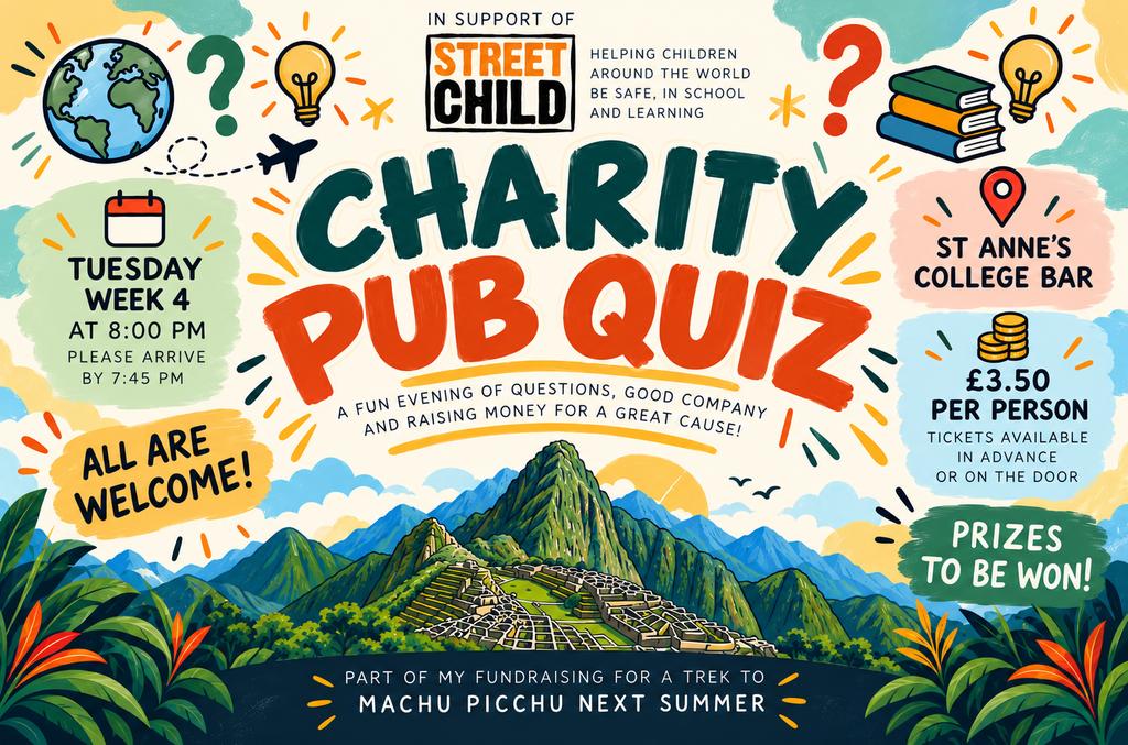 Charity Pub Quiz For Street Child UK