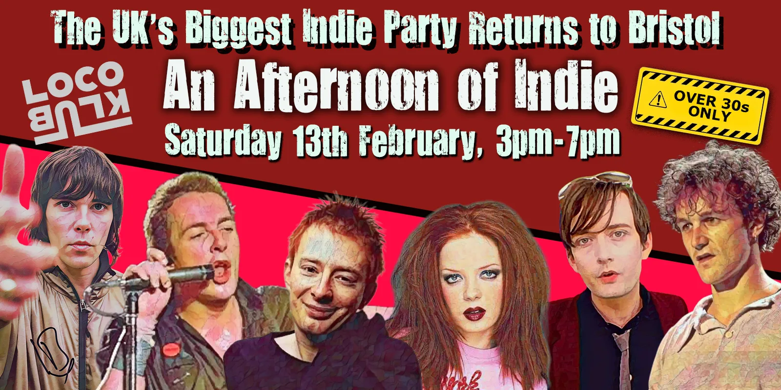 BRISTOL: An Afternoon of Indie for over 30s: 3pm-7pm, 13th February