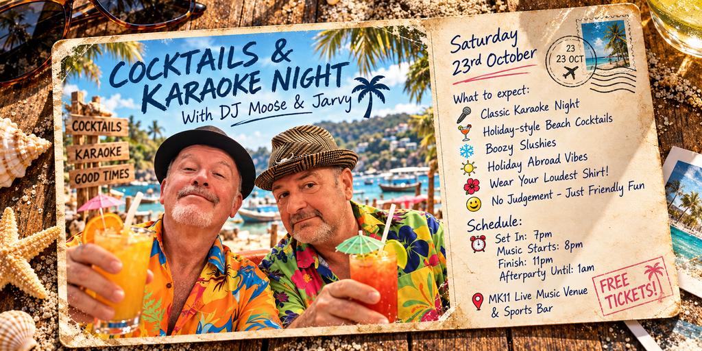 Cocktails & Karaoke Night @ MK11 - DJ Moose | Free Entry