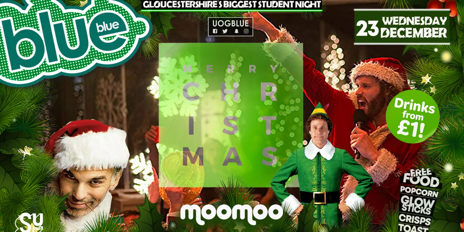 Blue & Blue  | 🎄CHRISTMAS PARTY🎄 GLOUCESTERSHIRE'S BIGGEST STUDENT NIGHT 💙 £1 Drinks All Night