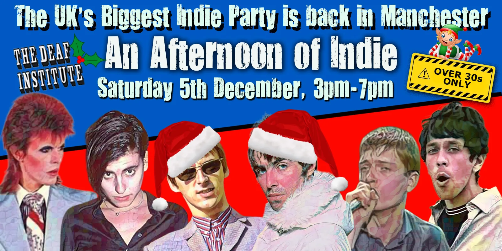 MANCHESTER: An Afternoon of indie - Over 30s: 3pm-7pm, 5th December *45% Sold Already*