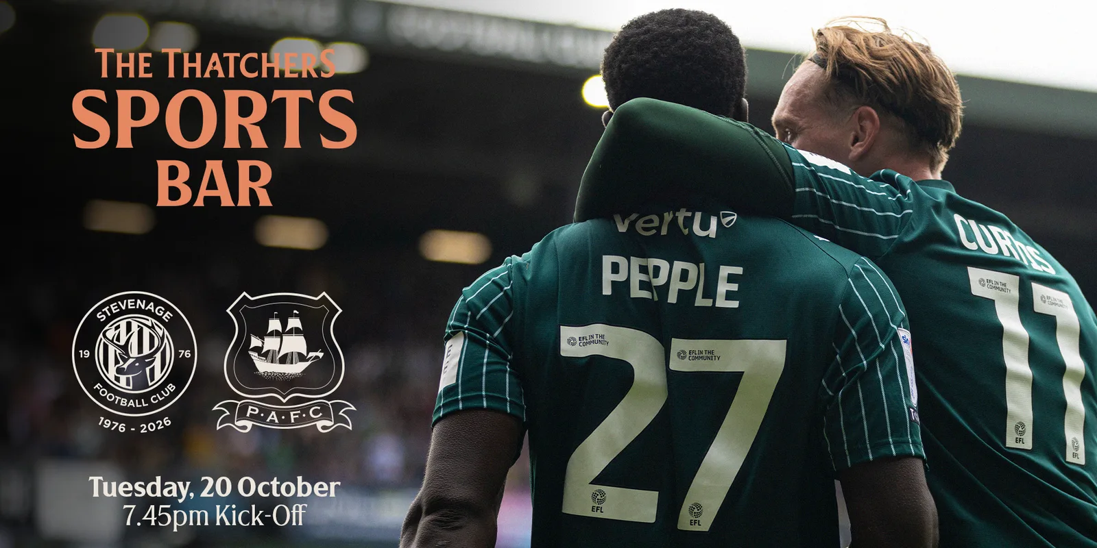 Stevenage vs PAFC - Away Game Screening
