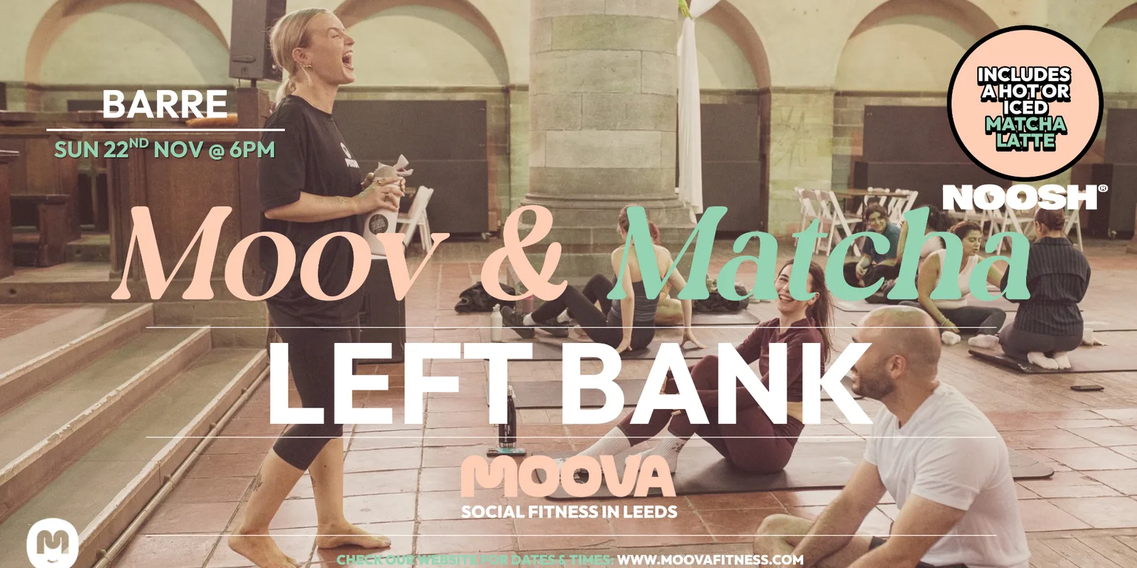 MOOV & MATCHA: BARRE w/ Carly - Sun 22nd Nov @ 6pm