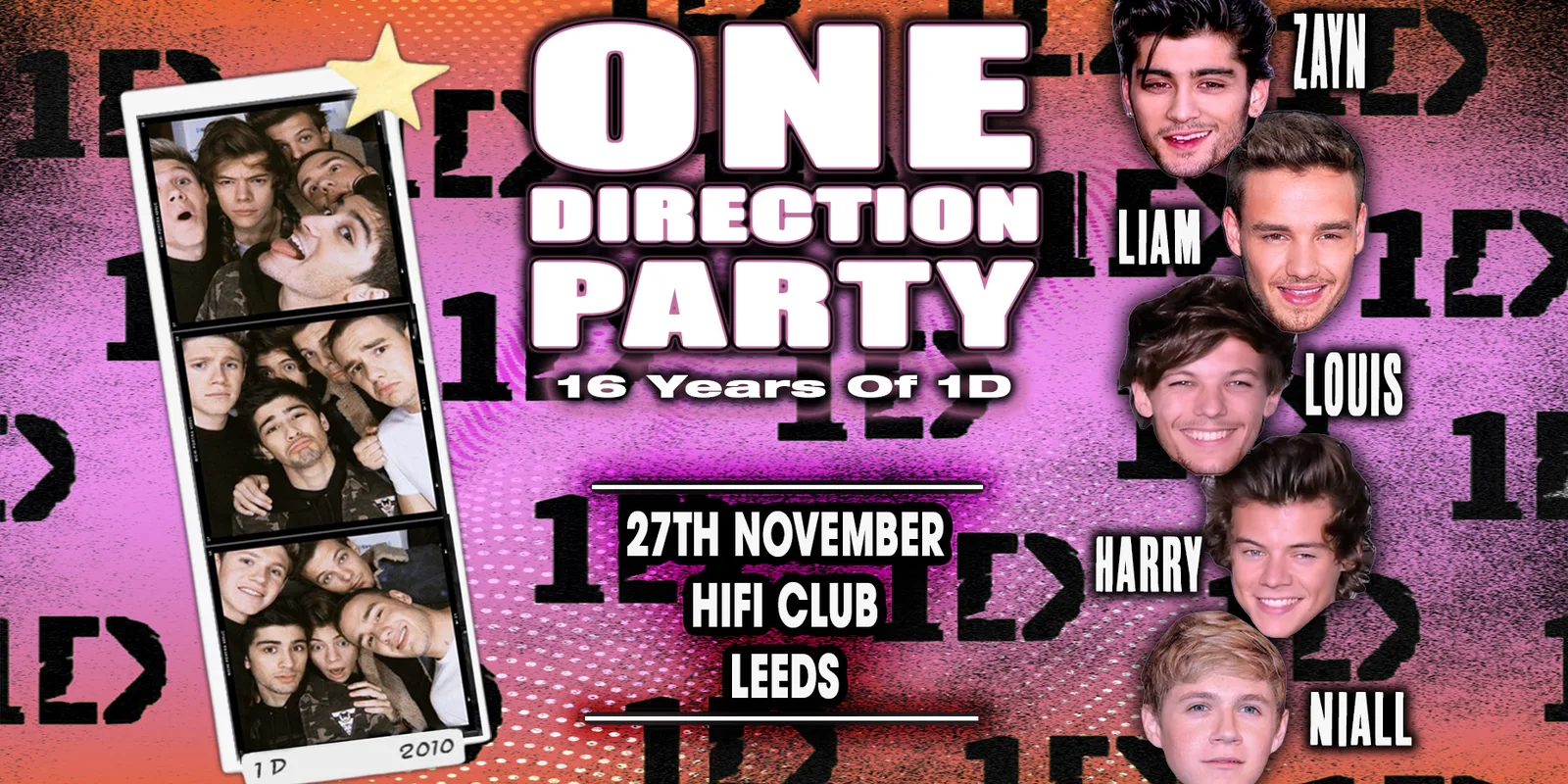 16 Years Of One Direction Party (Leeds)