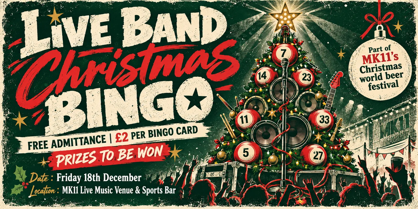 Live Band Christmas Bingo - Free Entry