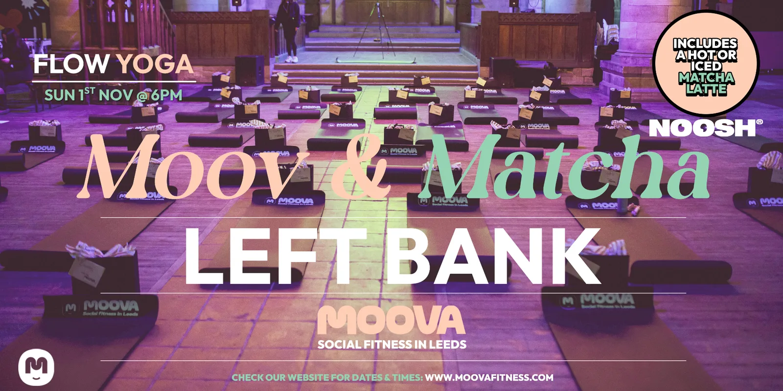 MOOV & MATCHA: FLOW YOGA w/ India - Sun 1st Nov @ 6pm