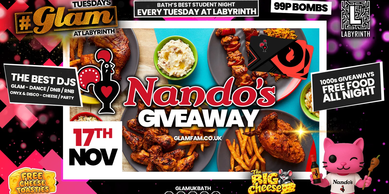 😻 GLAM | 🌶️ NANDOS GIVEAWAY! 🌶️| With 99p Bombs‼️