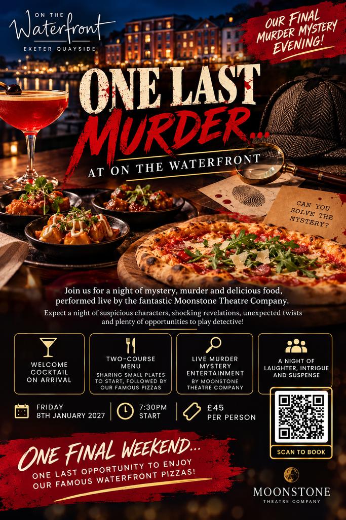 🔎 ONE LAST MURDER… AT ON THE WATERFRONT! 🔪🍕