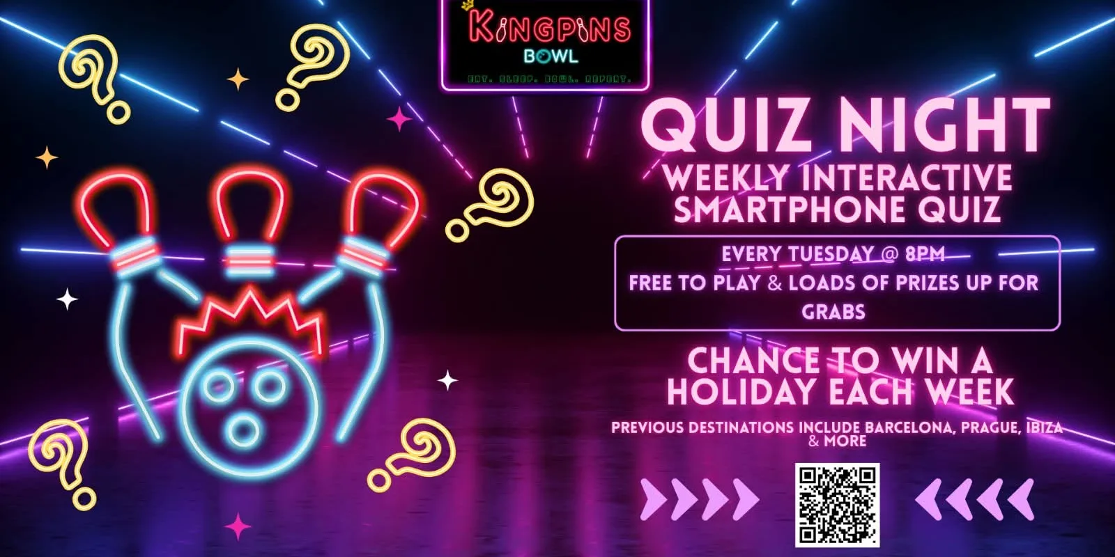 Weekly iQUIZ @ Kingpins - Tuesday 3rd November