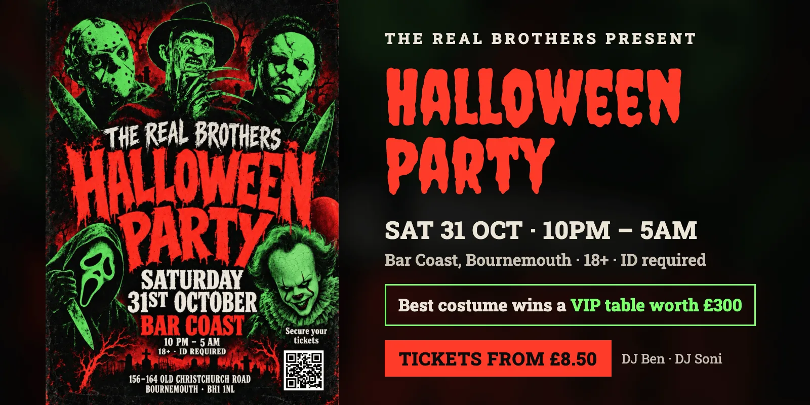 The Real Brothers present: Halloween Weekend Bar Coast