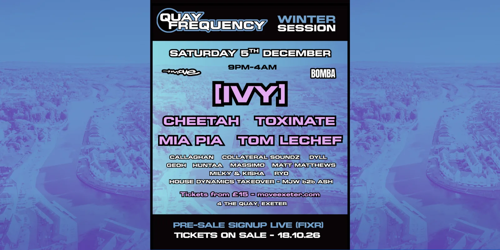 QUAY FREQUENCY WINTER SESSION | 05.12.26 | Move & Bomba - Exeter