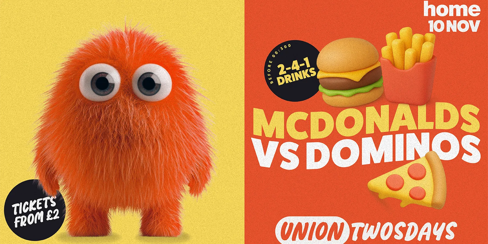 UNION TWOSDAYS - MCDONALD’S VS DOMINO’S 🍔🍕