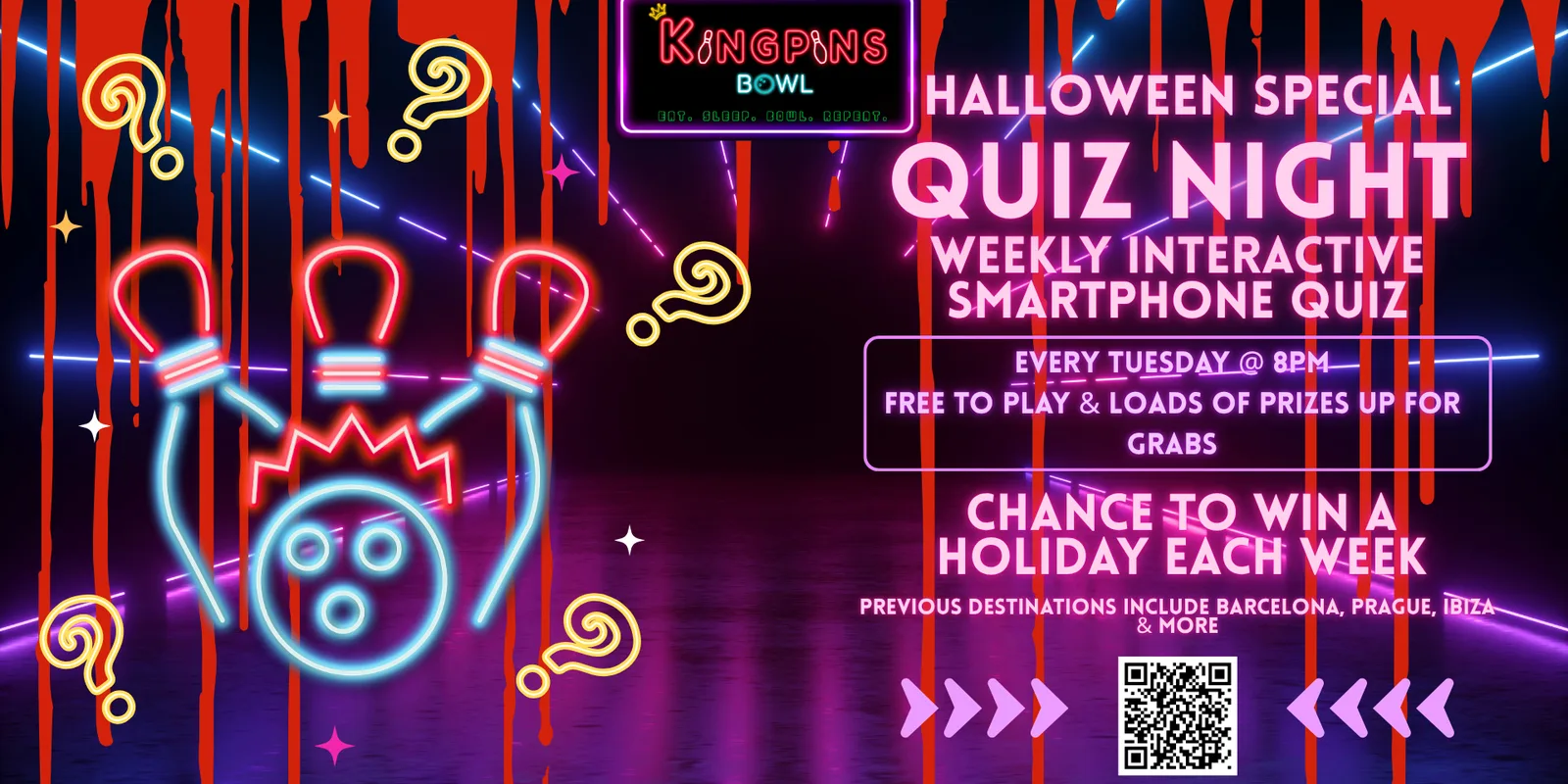 Weekly iQUIZ @ Kingpins - Halloween Special - Tuesday 27th October
