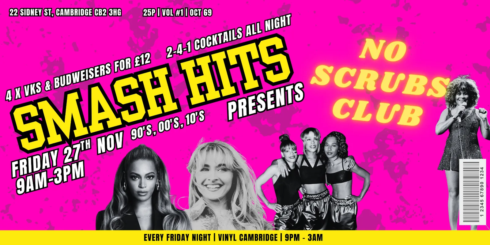 SMASH HITS FRIDAY PRESENTS: NO SCRUBS CLUB💋💔