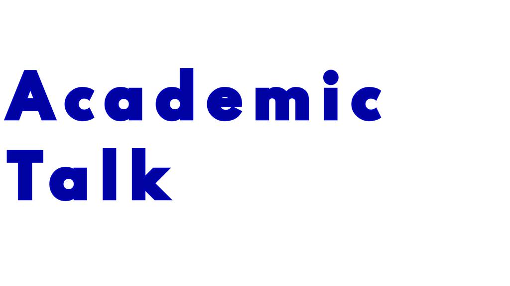 Academic Talk with SAC professionals!