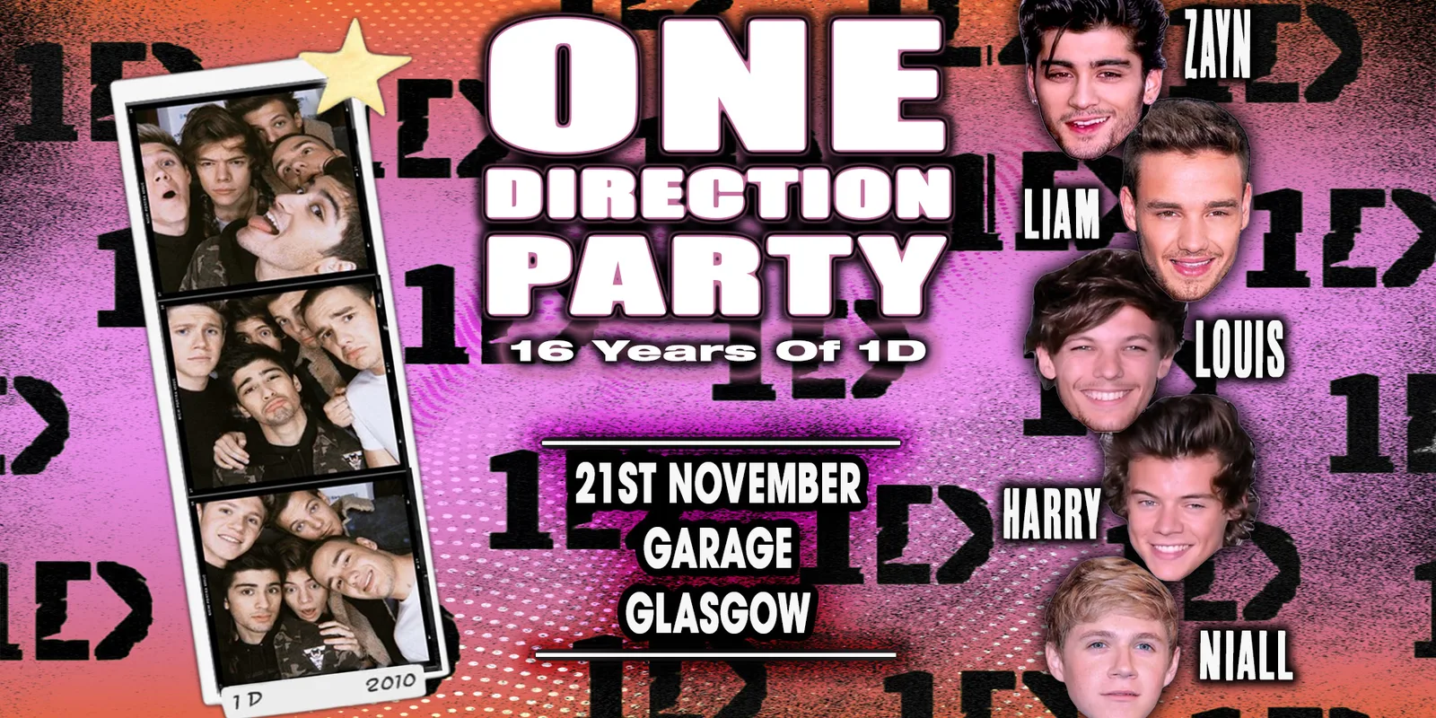 16 Years Of One Direction Party (Glasgow)