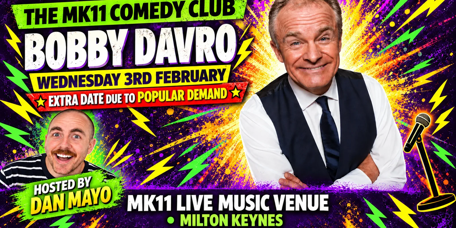 MK11 Comedy Club: Bobby Davro (EXTRA DATE)